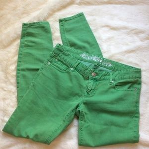 {Express} Green Skinny Jean Legging Zelda sz 8